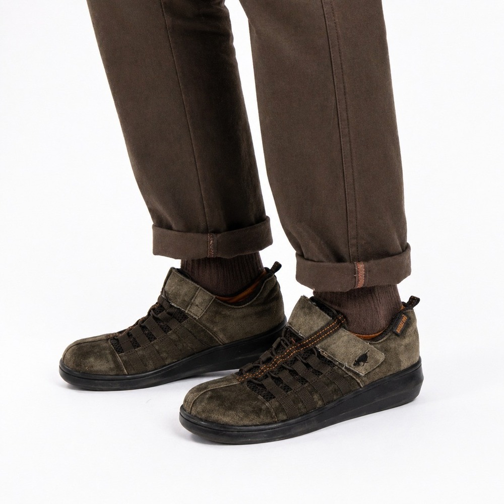 Rocket Dog Stoker Nubuck Walking Sneakers Men's Size 8 Brown Suede Hook & Loop